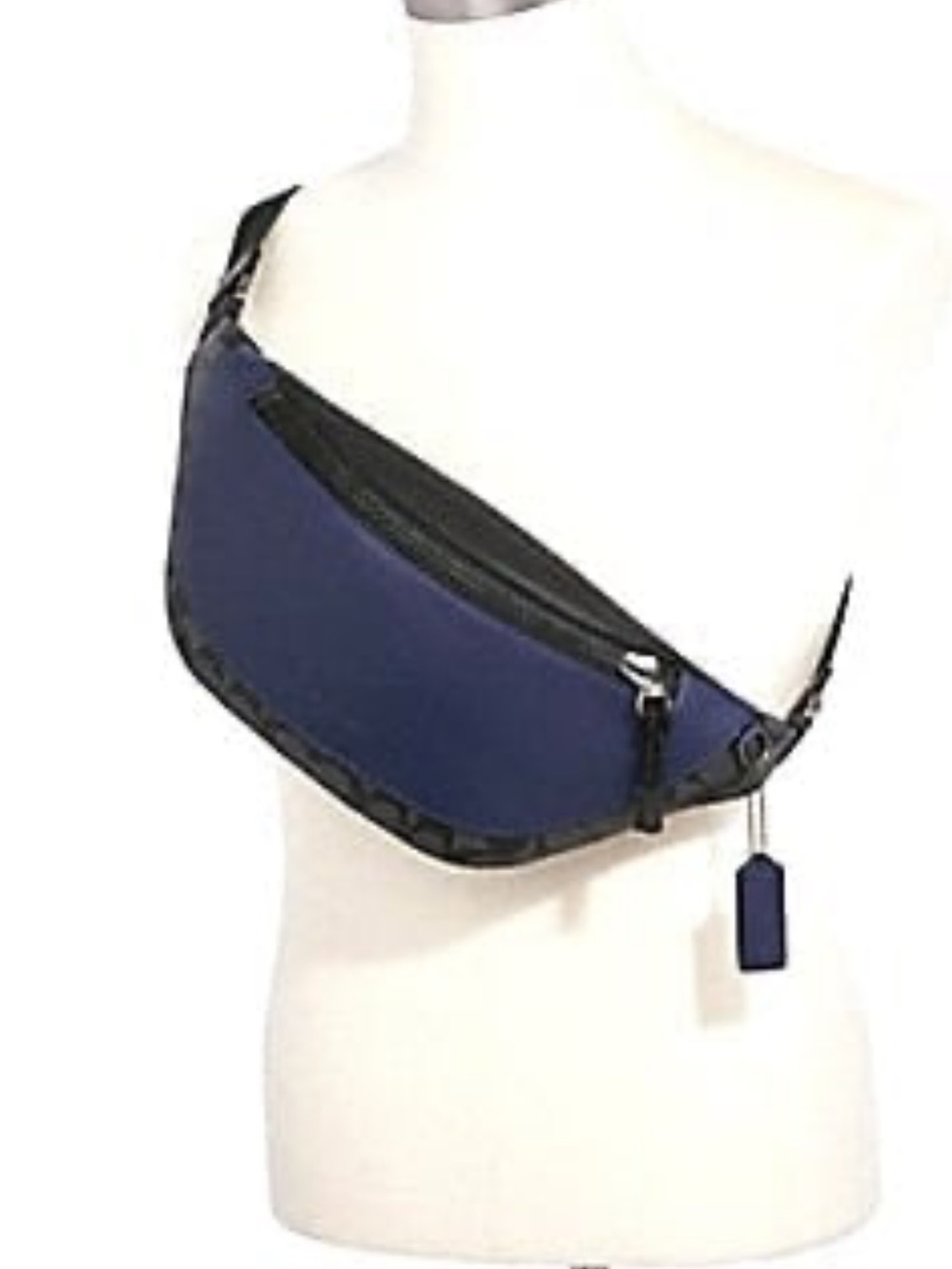 NWT Large Coach Warren Colorblock Leather and Signature Canvas Belt Bag - Picture 2 of 16